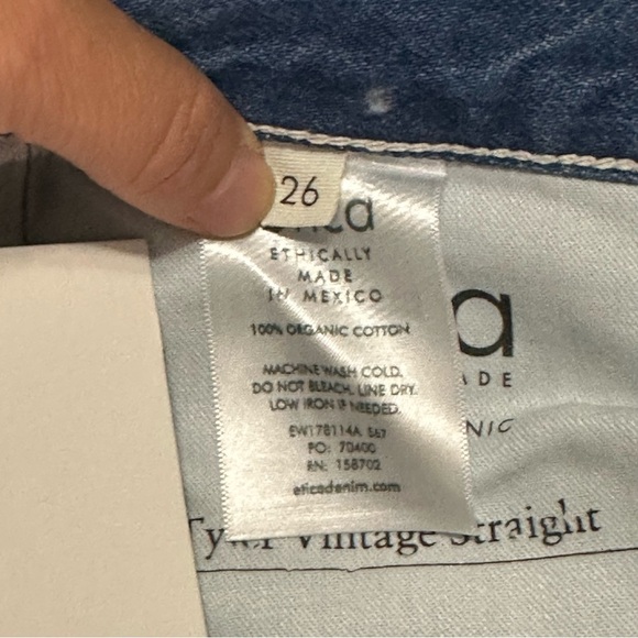 NWT ETICA Tyler Vintage Straight Crop Jean Size 26 Shipwreck - Picture 11 of 12